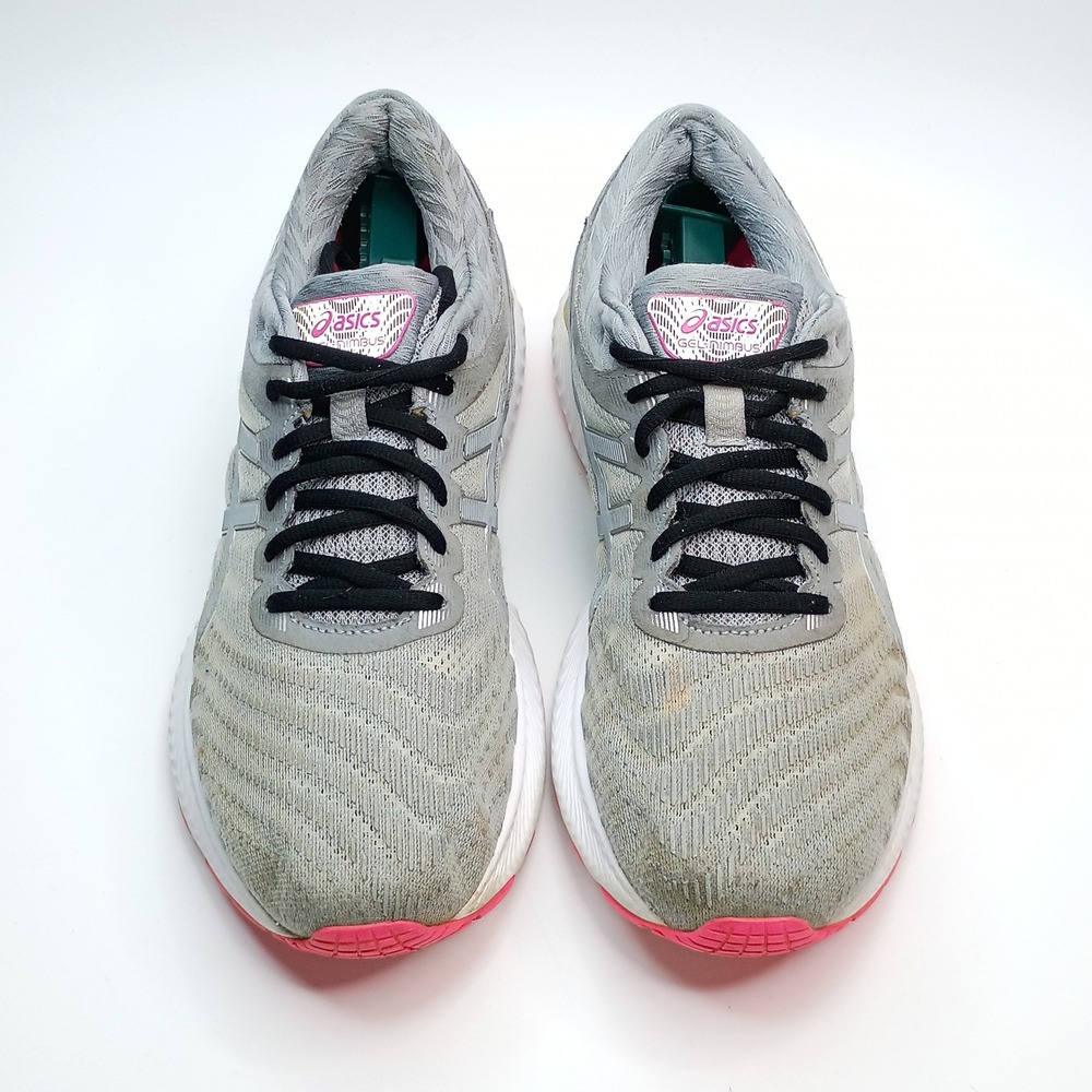 Asics Gel Nimbus 22 Womens Running Shoes Grey Pink 1012A585 Size 11 - Picture 2 of 9